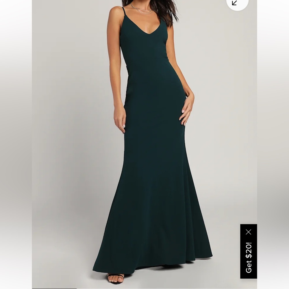 NWT* Lulu's Infinite Glory forest Green Maxi Dress
